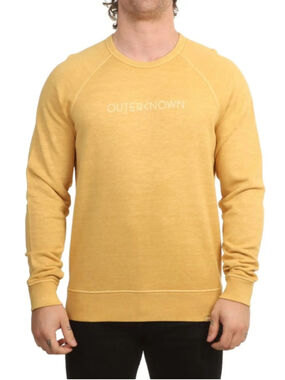 Men's Outerknown Sweatshirt Size L Marigold Yellow Crewneck Pullover OK